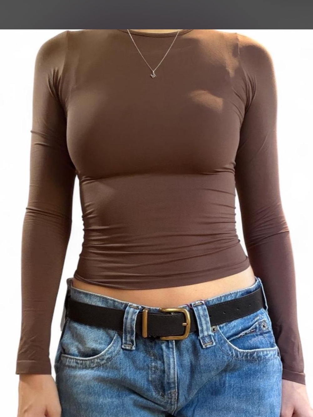 Skims Tight Brown Long Sleeve